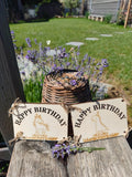 Holzkarte für Geldgeschenke „Dinosaurier" oder „Einhorn" – Happy Birthday